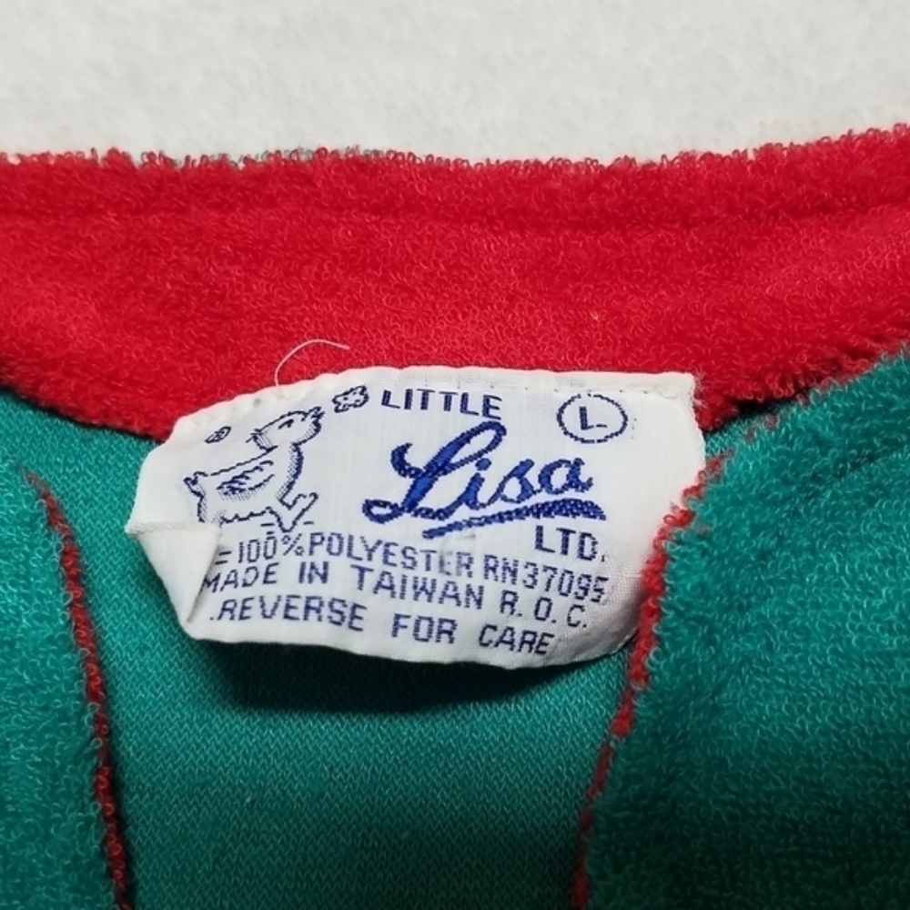 1970s Rare Vintage Little Lisa Terry Cloth Cap Sleeve Top High Rise Shorts Set S - Picture 14 of 14